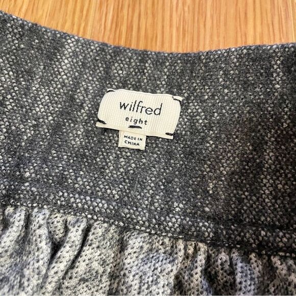 Aritzia Wilfred Wool Zipper Mini Skirt Grey - Picture 7 of 13